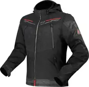 LS2 Zirconium waterproof Motorcycle Textile Jacket, black-red, Size 2XL for Men Black Red