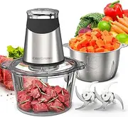 Congeowe Electric Food Chopper, 1.8L Bowl Food Processor, 500W Kitchen Electric Vegetable Chopper, Meat Chopper, with Glass Bowl Diswasher Safety