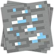 Multicolor Minecraft Beverage Napkins (16 Count) - Soft & Absorbent, Perfect for Gamer Themed Parties & Celebrations