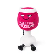 Punchkins I Make Pour Decisions Red Wine Plush Stuffed Soft Cuddle Play Toy 22cm