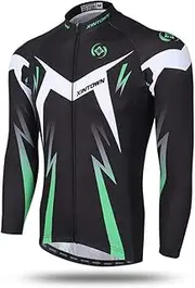 [GOODLUKE] Mens Fleece Cycling Jersey Full Sleeve Windproof Thermal Function Clothing MTB Bike Cycling Shirts Tops Clothing