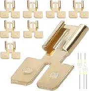 Labymos Double Spade Connectors Set Quick Disconnect Electrical Double Way Terminal Adapters Kit Brass Terminal Connector