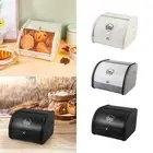 Roll Top Bread Bin Kitchen Counter Bread Box for Home Coffee Shop Cookies