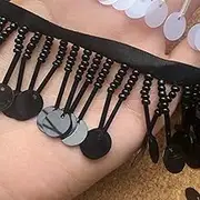 Tassel Fringe Trim, Pearl Fringe Beaded Lace Trim Garment Dress Tassel Lace Decoration Shoes Ornaments Hanging Bead Curtain