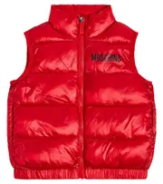 [Moschino Kids] Moschino Kids Logo quilted gilet Y 12 red