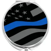 Thin Blue Line Flag Compact with Mirrors - Perfect for your Pocket or Purse