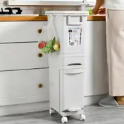 Furb New Kitchen Bin Waste Sorting Trash Can With Lid Rubbish Bins Garbage Recycling Wheels Dustbin
