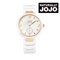 在飛比找momo購物網優惠-【NATURALLY JOJO】時尚 小秒盤 陶瓷腕錶-白面