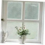 Reeded Glass Window Film, Window Privacy Film, Frosted 17.7"x78.7" (45x200cm)