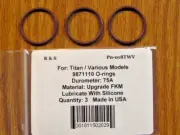 3 Titan Wagner 9871110 O-Rings / R&S 018TWV / Upgrade Material FKM / Viton