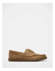 [Clarks] Bratton Boat Shoes in Sand