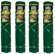 (4) YardGard 889241A 36" x 25' ft 3/4" Green Mesh PVC Poultry Netting Fencing