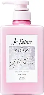 KOSE Je L'aime Relaxing Mid Night Repair Hair Treatment (Straight & Rich) Pump, 16.9 fl oz (480 ml)