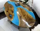 48"x24" Made To Order Epoxy Wooden Hallway Dining Table Top Console Bar Table