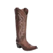 Circle G By Corral Ladies Shedron Snip Toe Brown Western Boots L6181