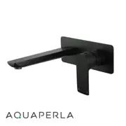 AQUAPERLA VOG Solid Brass Black Shower/Bath Wall Mixer with Spout