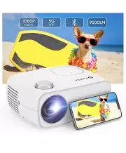 FunFlix Native 1080P Portable WiFi Bluetooth Projector,9500L HD Mini Projector