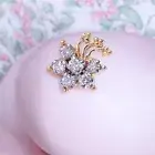 Natural 0.15 Cts Round Brilliant Cut Diamonds Screw Nose Stud in 18K Yellow Gold