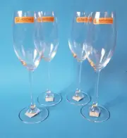 Nachtmann Vivendi Crystal Champagne Flutes 9oz Glasses Stemware Set Of 4 NEW