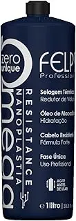 Felps Professional Omega - Thermal Sealing and Zero Unique Nanoplasty - Straightening & Smoothing Hair Treatment - Brazilian Keratin Blowout - Formaldehyde Free 1L/33.81oz