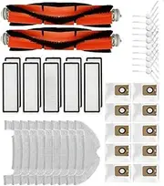 Vacuum Cleaner Cleaning Accessories Compatible for Dreame Bot D10 Plus / RLS3D / Z10 Pro / L10 Plus Roller Side Brush Filter Mop Cloth Dust Bag Replacement Parts(Set M)