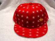 STAR STARS CHILD CHILDREN SNAPBACK FLAT BILL BASEBALL CAP HAT ( RED )