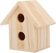 Parliky 2pcs Wooden Bird Nest House Creative Parrot Shelter for Breeding Incubation Multi Purpose Bird Nesting Box Warm Comfortable Habitat