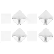 4pcs WallMounted Power Cord Holder NoPunch SelfAdhesive Power Plug Bracket for Home Silver