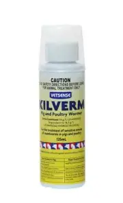 Vetsense Kilverm Pig & Poultry Wormer 125mL, 500mL or 2.5L Chicken Round Worm