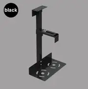 PC Case Holder Under Desk Wall Side CPU Stand Adjustable Computer Mainframe Hanger Host Box Stand Bracket Rack Universal Black
