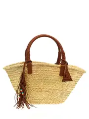 [Alanui] Alanui-Icon Palm Leaf Big Borse A Mano Marrone-Donna OS Multicolor