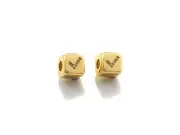 CZ Micro Pave Check Symbol Dice Spacer Beads, Cubic Zirconia Cube Spacer Beads,