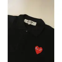 在飛比找蝦皮購物優惠-［ cdg play 正品polo衫 ］黑色polo衫 cd