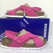 Birkenstock Women’s Size 7 EU 38 Narrow Tulum Fuchsia Suede Sandals Y23-1200