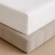 ZLEEPY® Organic Bamboo Fitted Bedsheet | 100% Bamboo Lyocell | 40cm Deep Fitted | Softer After Every Wash | Cooling Bed Sheet for Night Sweats | Crave Your Bed | Soft & Smooth | AUS Mega Queen Sheet