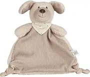 Sterntaler Cuddly Blanket M Dog Lucky - Baby Cuddly Blanket Made of Soft Fleece Fabric and Waffle Knit - Baby and Children Cuddle Blanket to Grip and Discover - Baby Cuddly Toy, Sand-Coloured