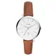 【FOSSIL】文青指針女錶 皮革錶帶 白色錶面 日期顯示(ES4368)