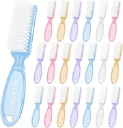 NICEMOVIC 20 Pcs Nail Brush for Cleaning Fingernails, Handle Grip Nail Scrubber Brush, Hand Fingernail Cleaner Brush Manicure Tools Scrub Cleaning Brushes, Use for Toe and Nail Cleaning (Clear)