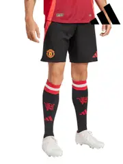 adidas Black Manchester United Home Authentic Change Shorts 2024-25 (AH7130) | $65