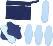 Anneome 1 Set 8pcs Reusable Sanitary Pads Washable Menstrual Protectors Ultra Absorbent and Maternal Care Mats Comfortable and Easy to Carry for Day Night Use