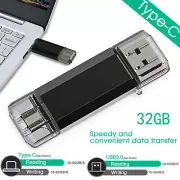 Type-C USB 3.0 OTG Flash Drive Memory Stick Phone U Disk For Android PC 32GB