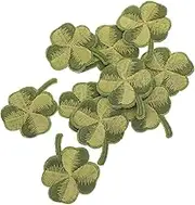 SHINEOFI 10pcs Green Leaf Embroidered Patch for Clothes Bags Iron-on Sticker Embroidery Applique DIY Decorative Leaf Embroidery Cloth Patch