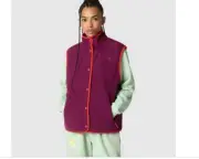 NEW WITH TAGS The North Face Women Cragmont snap front Fleece Vest red X Small
