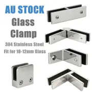 Glass Clamp Clamps Balustrade Pool Fence Panels Joiner Stainless Sliver Bracket
