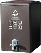 Outdoor Trash Can Foot-Operated Trash Can with Lid, Outdoor Trash Can, Large Capacity Commercial Classified Garbage Can, 100L/26.4 Gallons Outside Garbage can(Dark Brown)