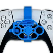 CherrysC Gaming racing wheel mini steering attachment for PS5 Controller Blue 0001