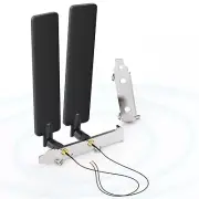 Tri-Band WiFi Antenna 2.4GHz 5GHz 6E MHF4 Cable with PCI Slot Bracket