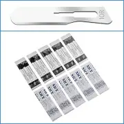 10pc No. 10R Sterile Carbon Steel Surgical Scalpel Butter Blade Dermaplaning
