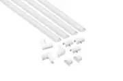 D-Line 20x10mm 1mtr Trunking Kit White