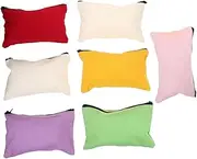 [Homoyoyo] 6 pcs Canvas Tool Storage Bags Portable Jewelry Storage Pouches with Zippers Lightweight Durable for Travel Camping Gym Everyday Use